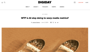Digiday article screenshot