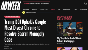 Adweek article screenshot