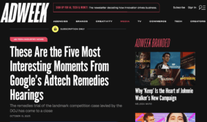 Adweek article screenshot