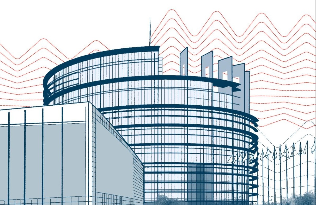 illustration of the European Parliament building