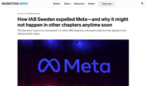 Marketing Brew article screenshot